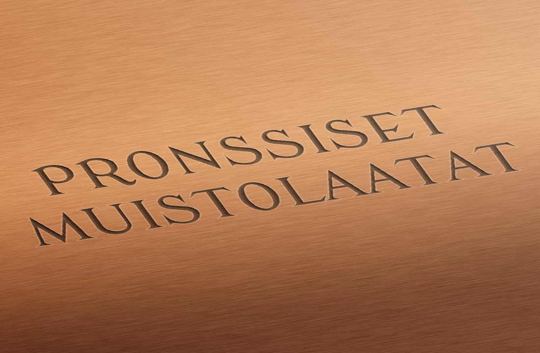 Pronssisen laatan materiaalikuva